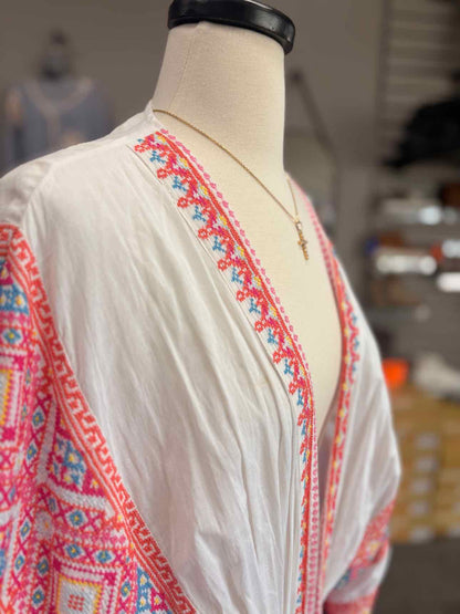 Women's Women Size M Ramy Brook Multi-Color Short Sleeve Kimono