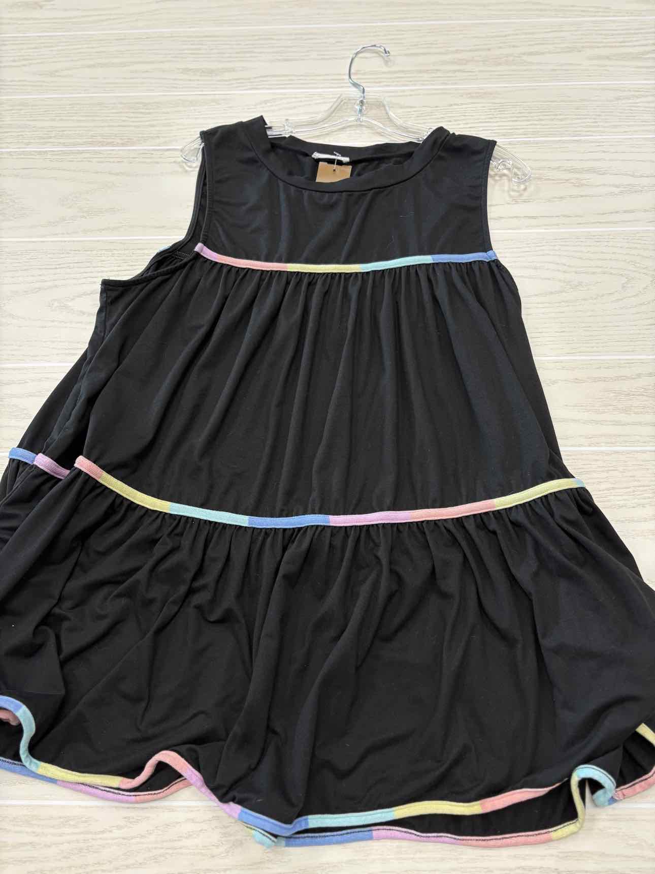 Women's Women Size 1X Black Chic Soul Tank Shirt