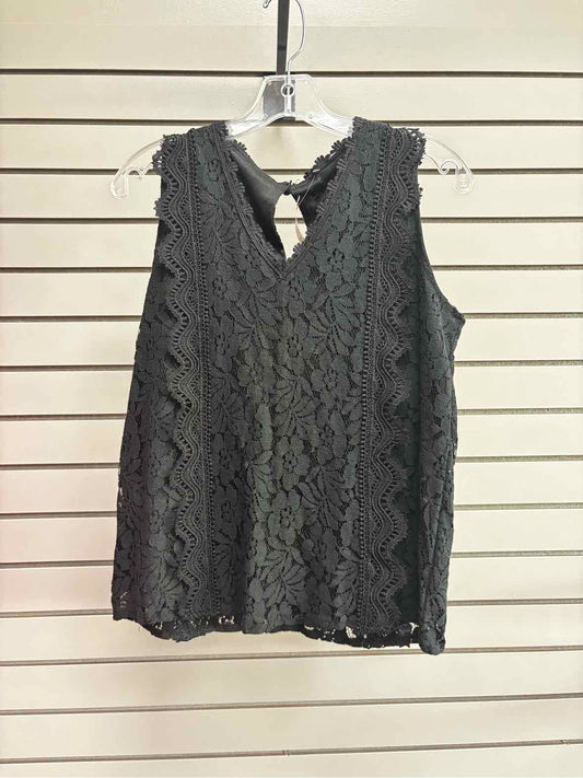Women's Women Size S Black Unknown Mesh V-Neck Tank Shirt