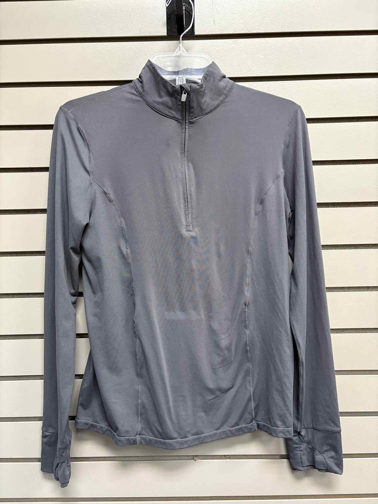 Women's Women Size S Athleta Dark Gray 3/4 Zip Long Sleeve Top
