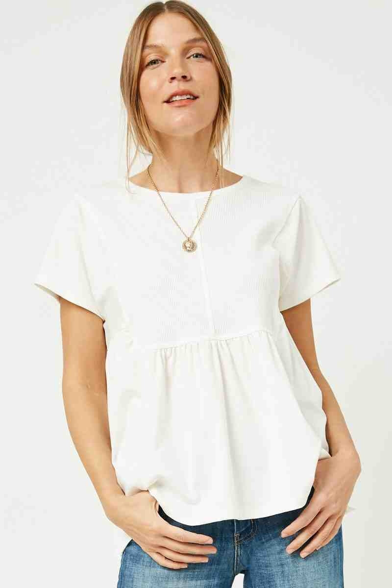 Seam Detailed Waffle Panel Top