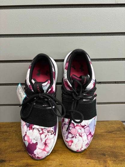 Women's W Shoe Size 10 Black Under Armour Floral Sneaker