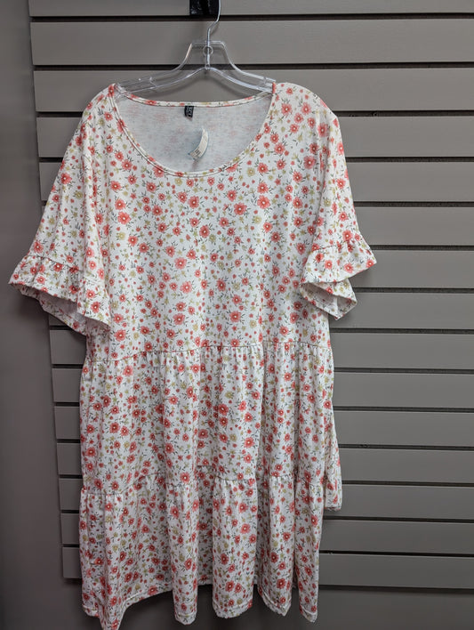 Women's Size XL Multi-Color NCL LOOK Short Sleeve Floral Above Knee Dress