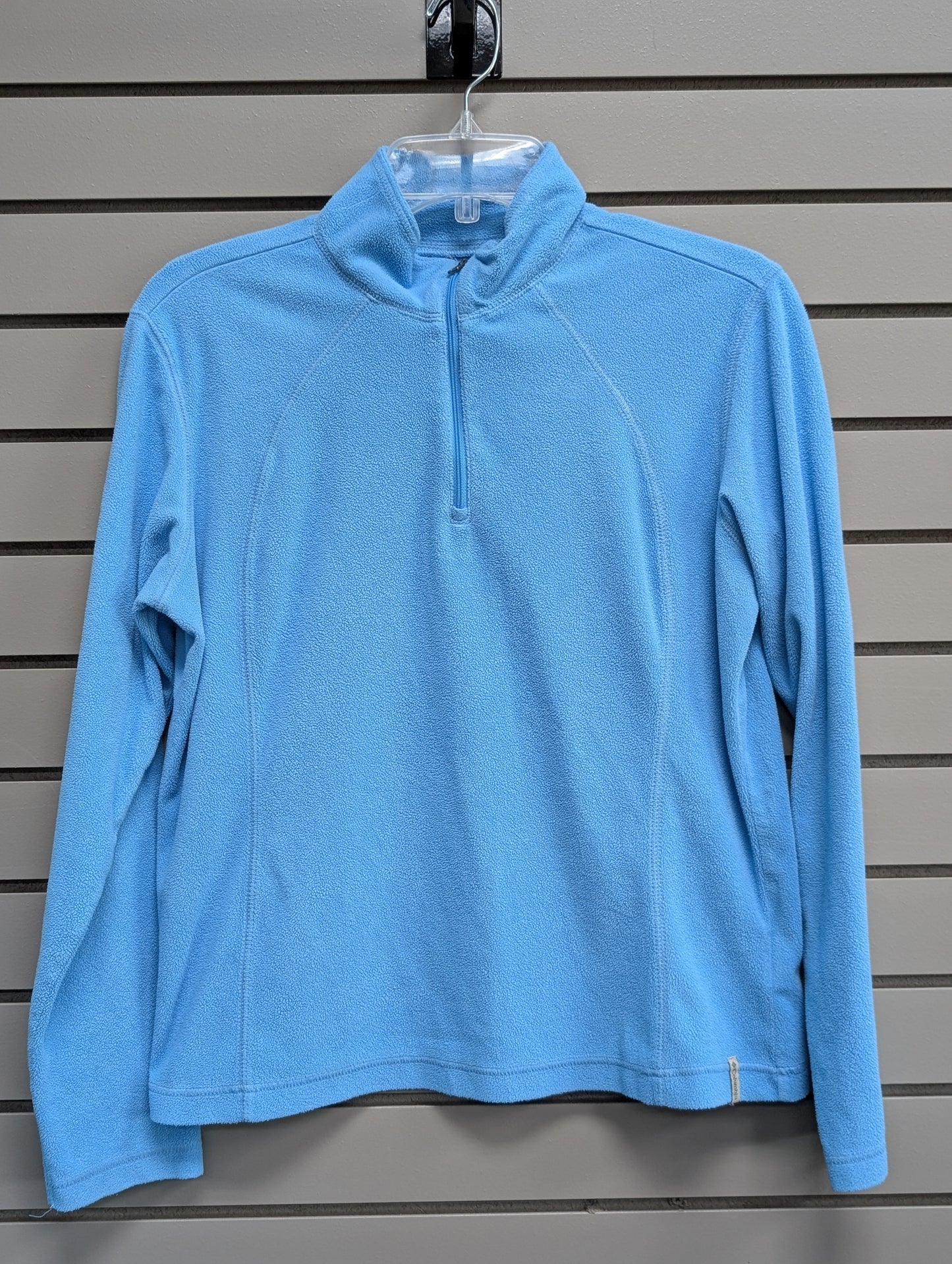 Women's Women Size L Blue Columbia 3/4 Zip Long Sleeve Shirt
