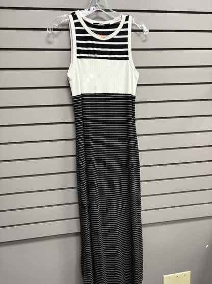 Women's Size Small Black & White Doe & Rae Tank Stripe Dress