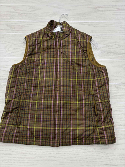 Women Size M Lands' End Green Puffer Vest