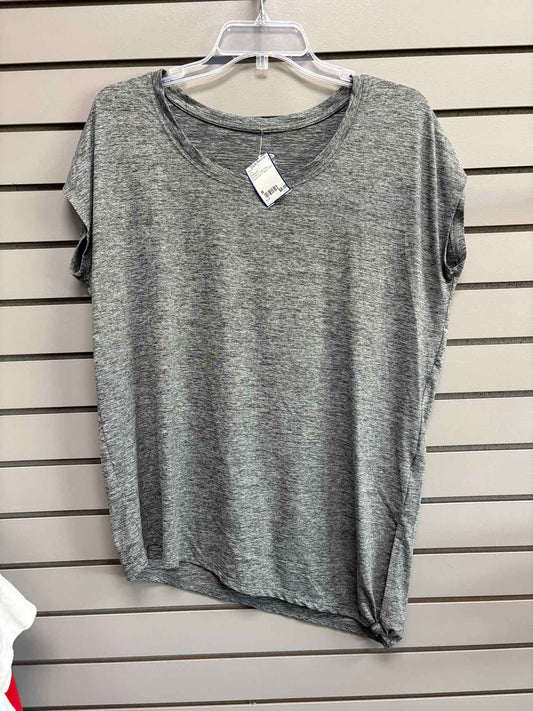 Women's Women Size M Light Gray Champion Heathered V-Neck Short Sleeve Shirt