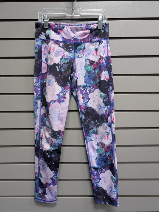 Girl's Child Size M Old Navy Purple Floral Legging