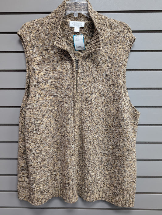 Women's Women Size 2X cj banks Brown Short Sleeve Vest