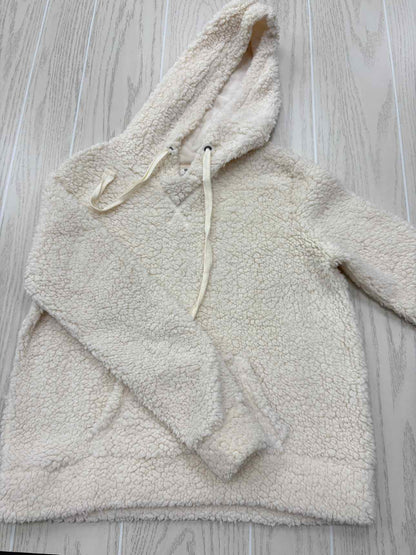 Women's Women Size S Cream Hippie Rose Hooded Long Sleeve Sweatshirt