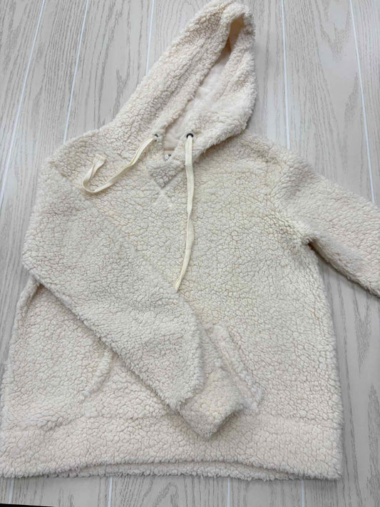 Women's Women Size S Cream Hippie Rose Hooded Long Sleeve Sweatshirt