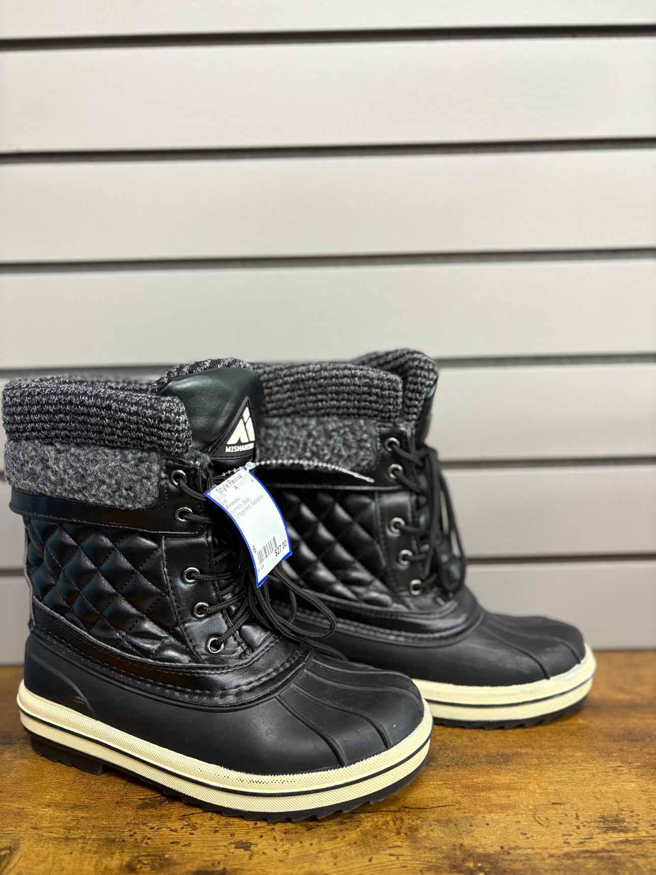 Women's W Shoe Size 6 Black Mishsnsha Boot