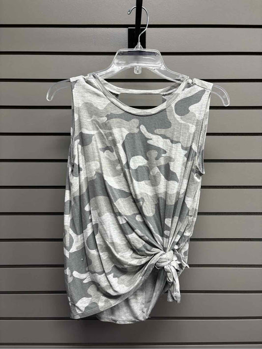 Girl's Child Size 14 Old Navy Gray Camoflage Tank Shirt