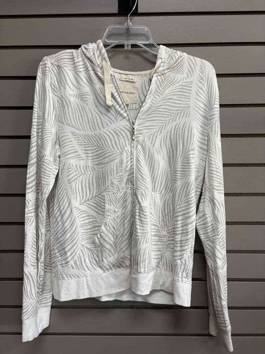 Women's Women Size L White Thread & Supply Hooded Long Sleeve Sweatshirt