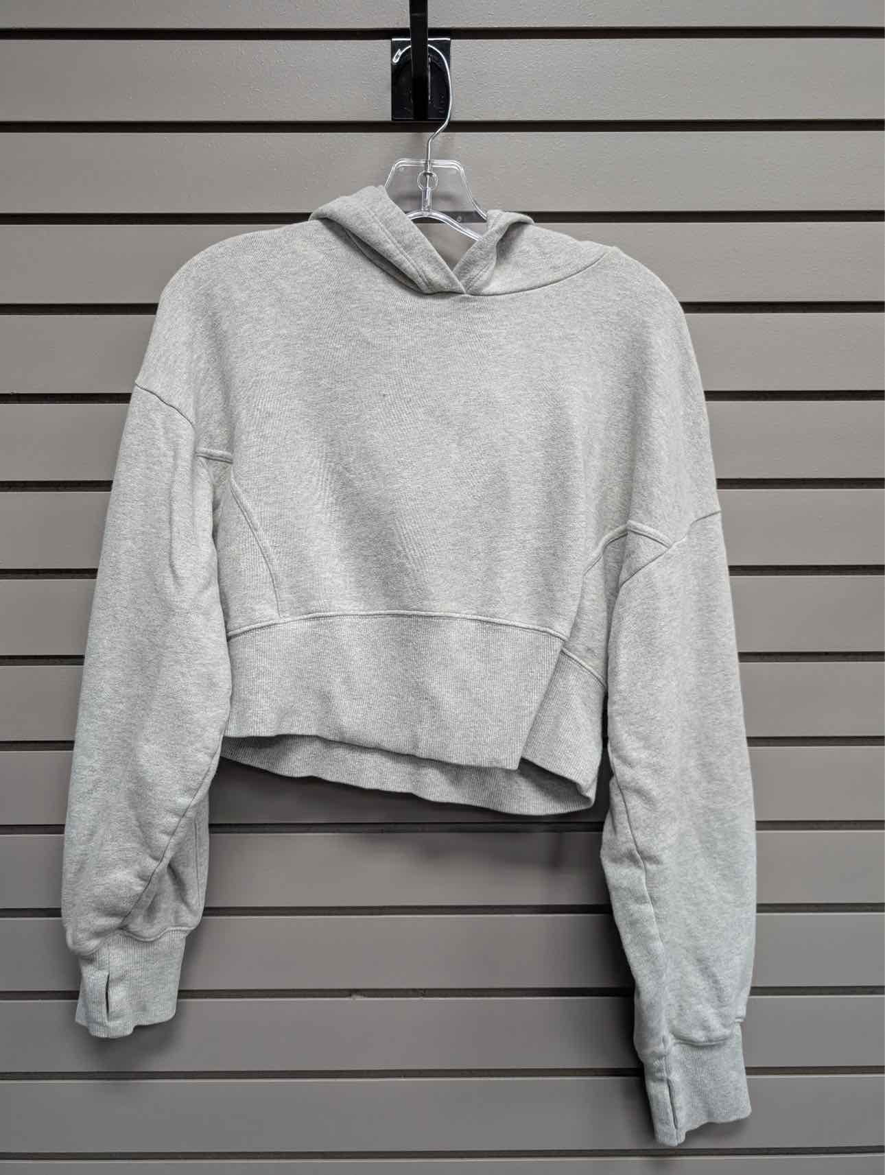 Women's Women Size L Light Gray Offline Hooded Long Sleeve Sweatshirt