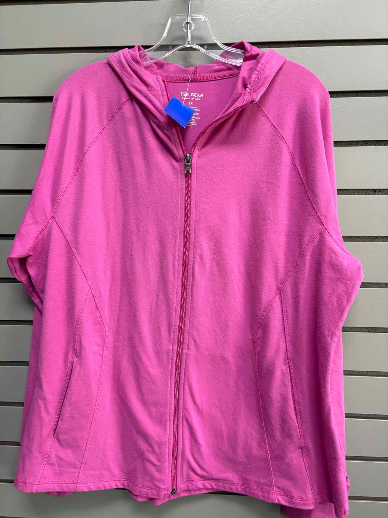 Women's Women Size 1X Pink Tek Gear Long Sleeve Sweatshirt