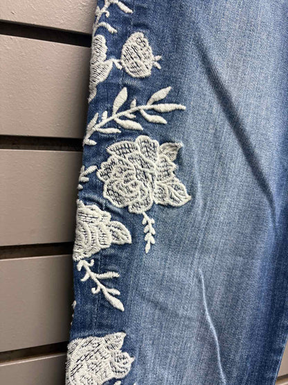 Women's Waist Size 6 KUT Blue Floral Jean