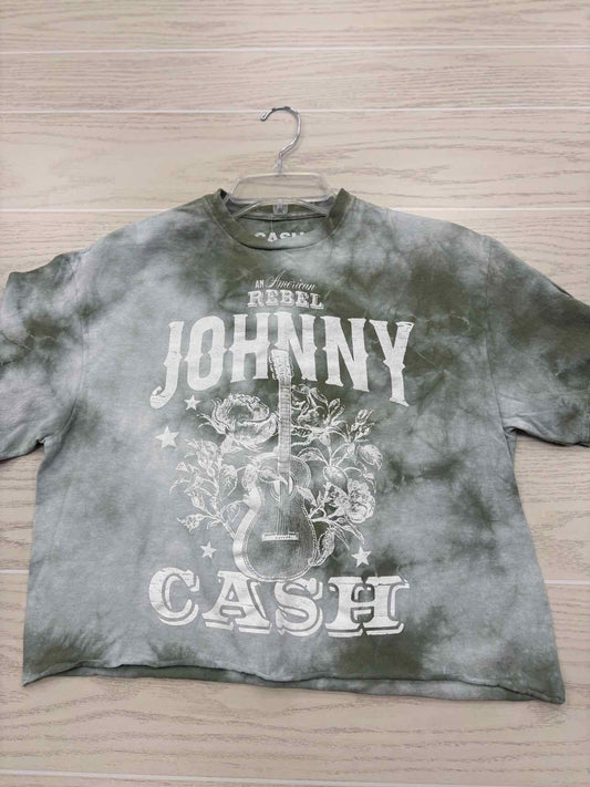 Women's Women Size M Multi-Color Cash Tie Dye Short Sleeve Shirt