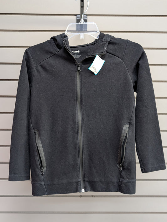 Girl's Child Size 10 Old Navy Black Hooded Long Sleeve Sweatshirt