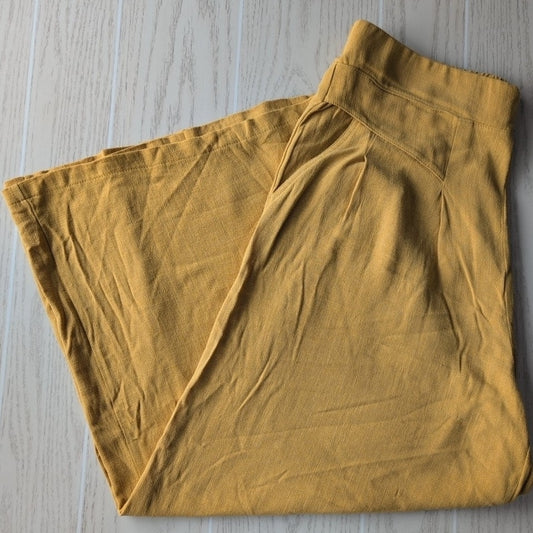Women's Waist Size M Unknown Mustard Wide Leg Pant