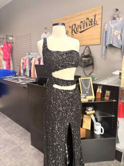 Women's Size 2 Black Caprina Off the Shoulder Maxi Dress