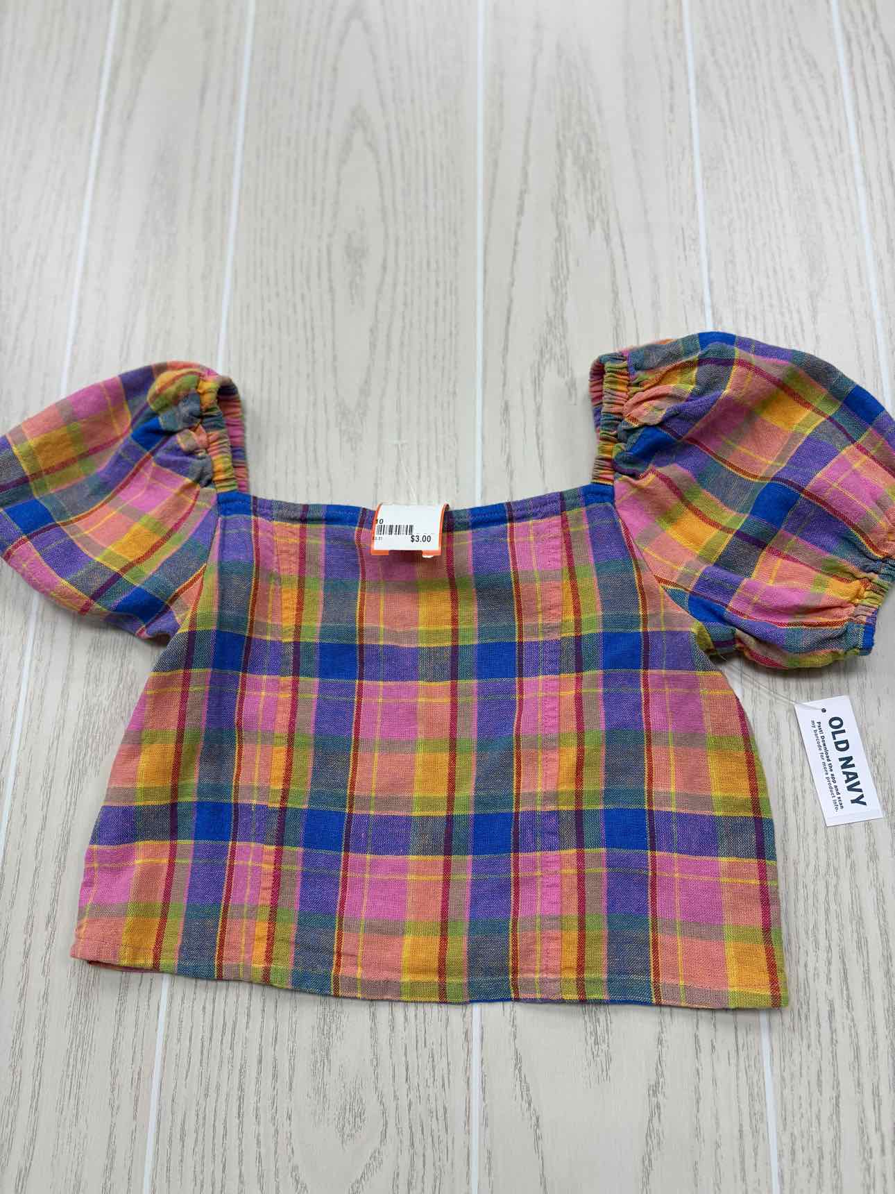 Girl's Child Size 10 Old Navy Multi-Color Short Sleeve Shirt