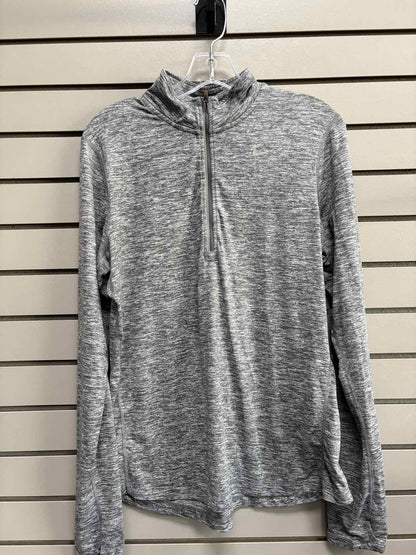 Women's Women Size M Nike Dark Gray Heathered 3/4 Zip Long Sleeve Top