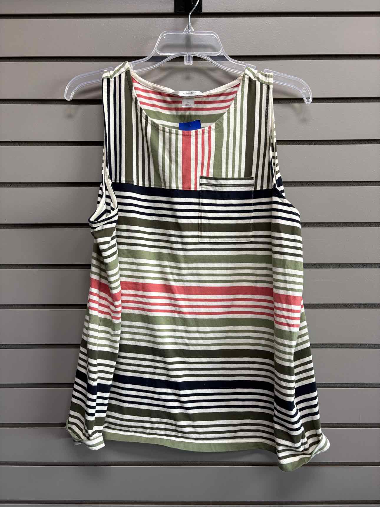 Women's Women Size 1X Multi-Color cj banks Stripe Tank Shirt