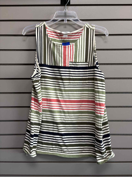 Women's Women Size 1X Multi-Color cj banks Stripe Tank Shirt