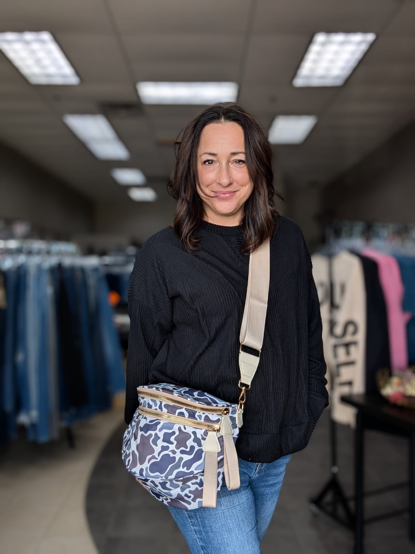 White Camouflage Crossbody