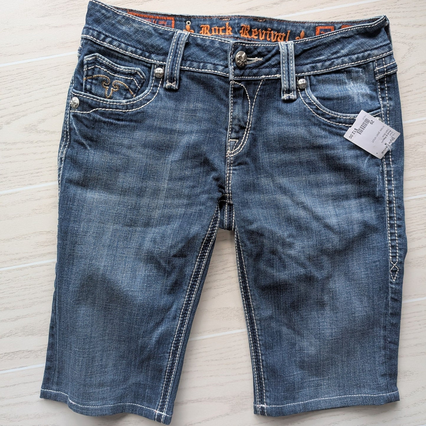 Women Size 29 Rock Revival Dark Blue Short