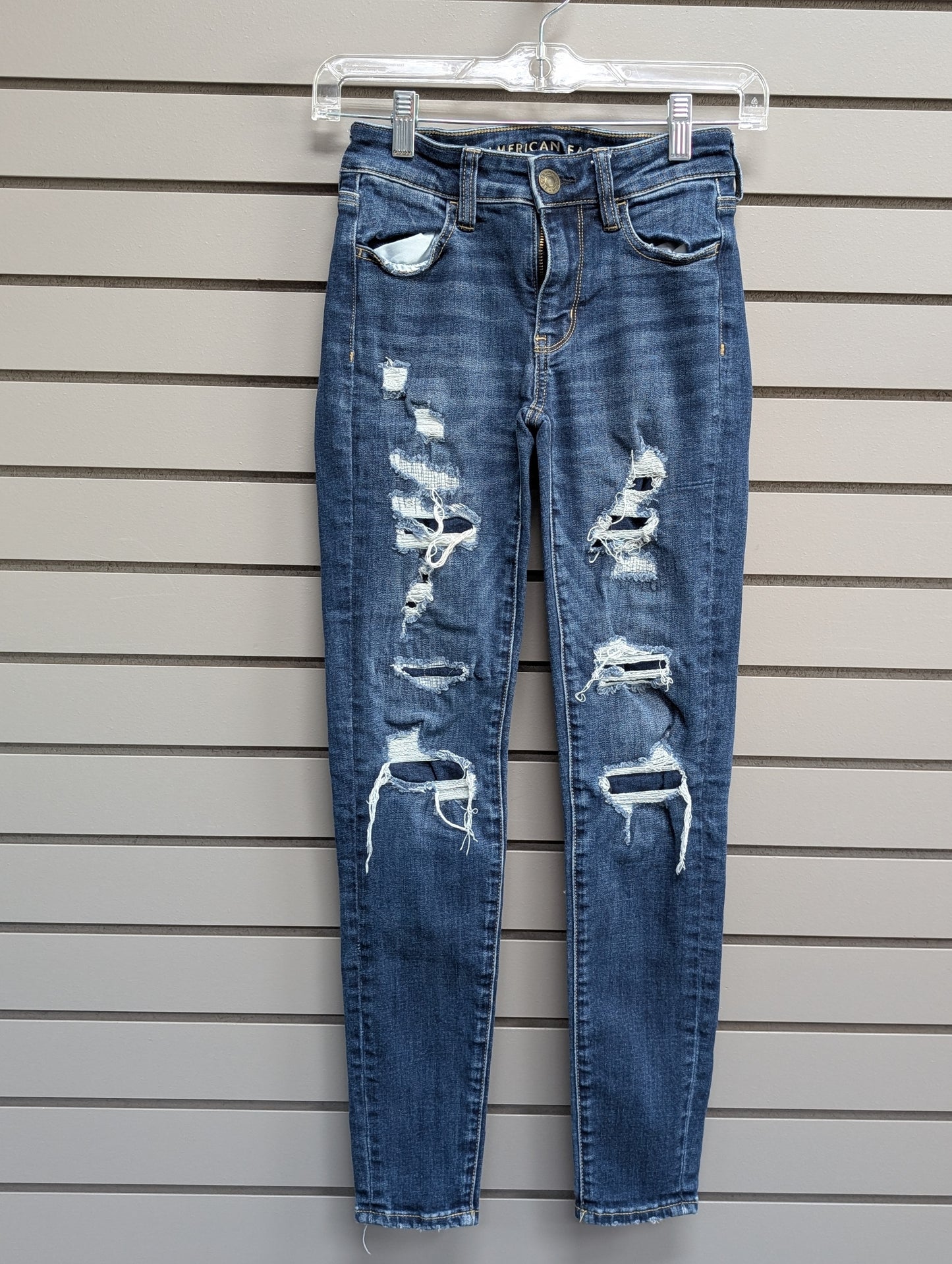Women's Waist Size 00 American Eagle Dark Blue Jean