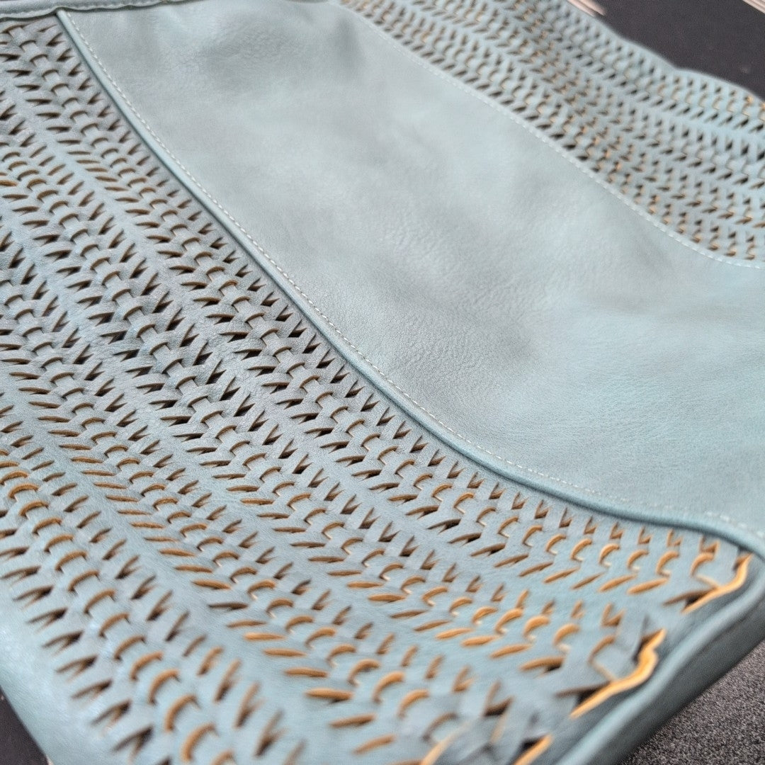 Antik Kraft Teal Leather Tote