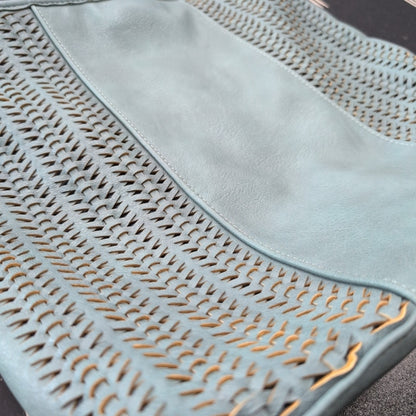 Antik Kraft Teal Leather Tote