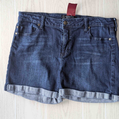 Women Size 12 Liverpool Dark Blue Denim Short