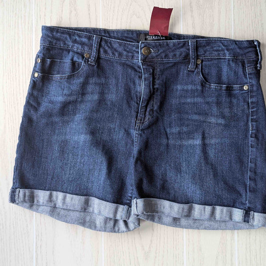 Women Size 12 Liverpool Dark Blue Denim Short