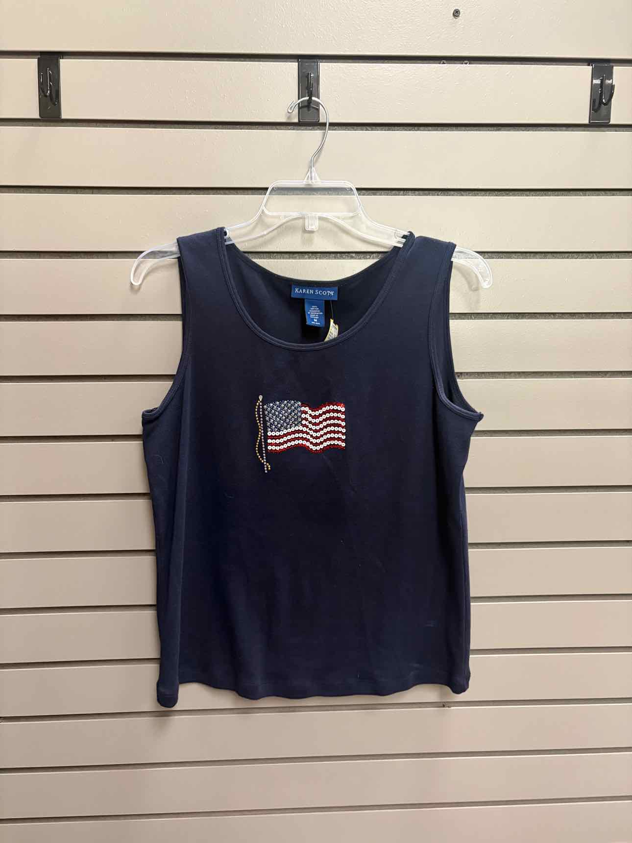 Women's Women Size L Navy Karen Scott Tank Shirt