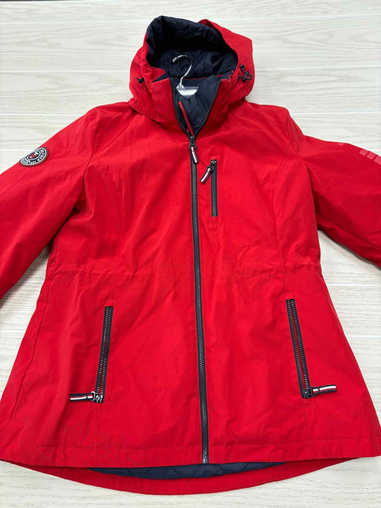 Women Size L Tommy Hilfiger 3-1 Red Insulated Jacket