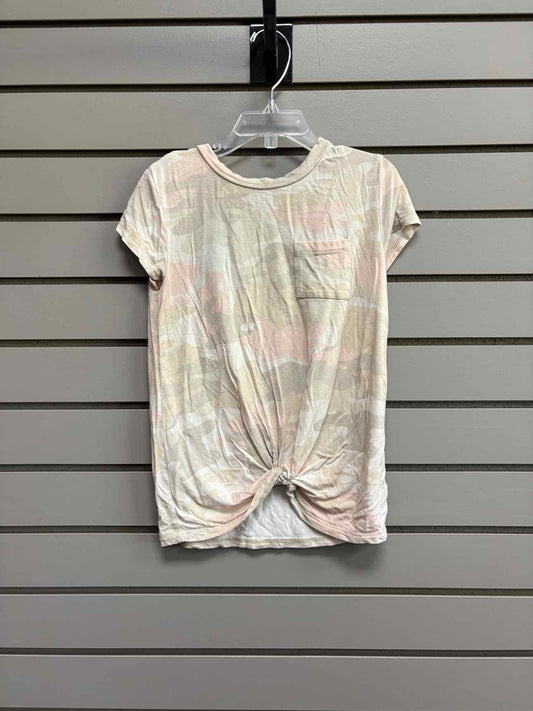 Girl's Child Size 6 bixby Light Pink Camoflage Short Sleeve Shirt