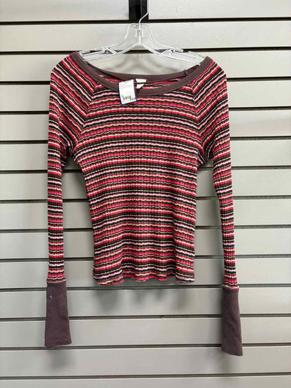 Women's Women Size M Multi-Color We The Free Stripe Long Sleeve Shirt