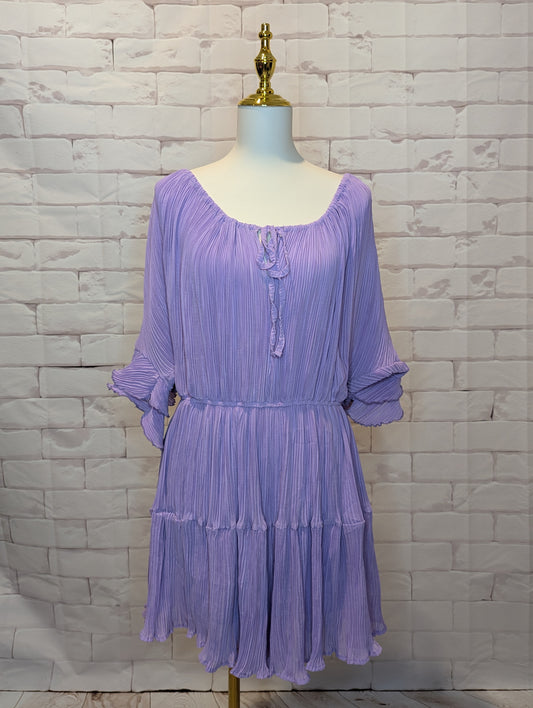 Plus Lavender Crinkle Romper