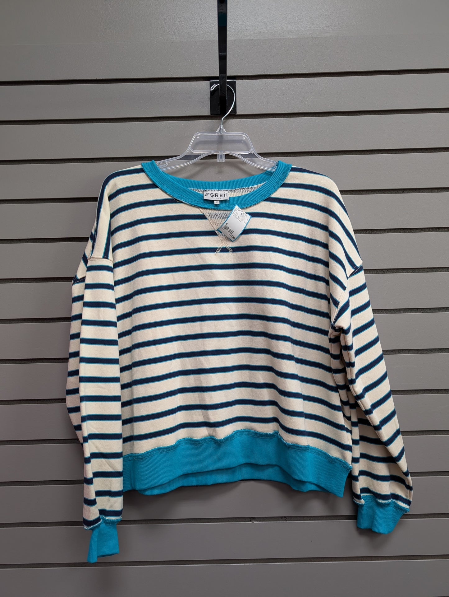 Women's Women Size S Multi-Color The Greii Stripe Crew Long Sleeve Shirt