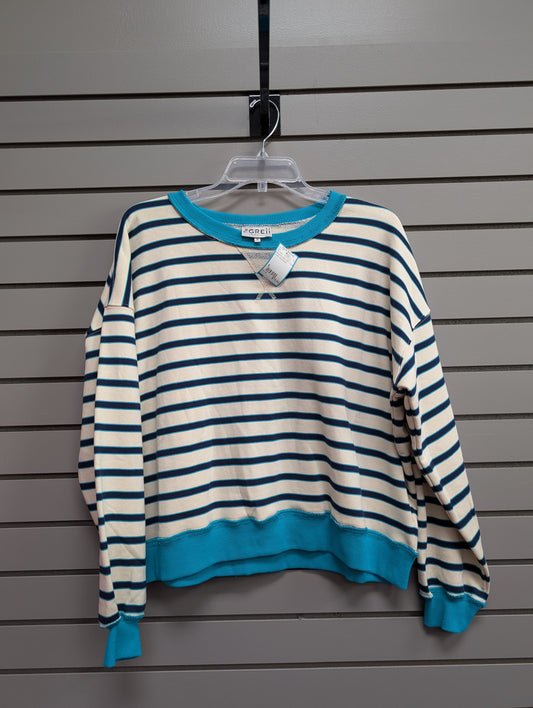 Women's Women Size S Multi-Color The Greii Stripe Crew Long Sleeve Shirt