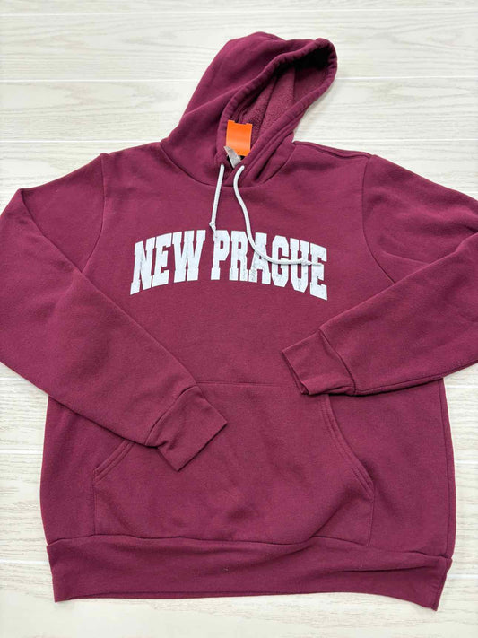 Women's Women Size M Maroon Bella + Canvas New Prague Hooded Sweatshirt