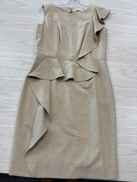 Women's Size 6 Tan Calvin Klein Tank Above Knee Dress