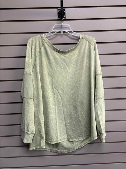 Women's Women Size 3X Sage Like Love Long Sleeve Shirt