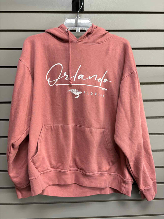 Women's Women Size L Mauve U.S. Apparel Hooded Long Sleeve Sweatshirt