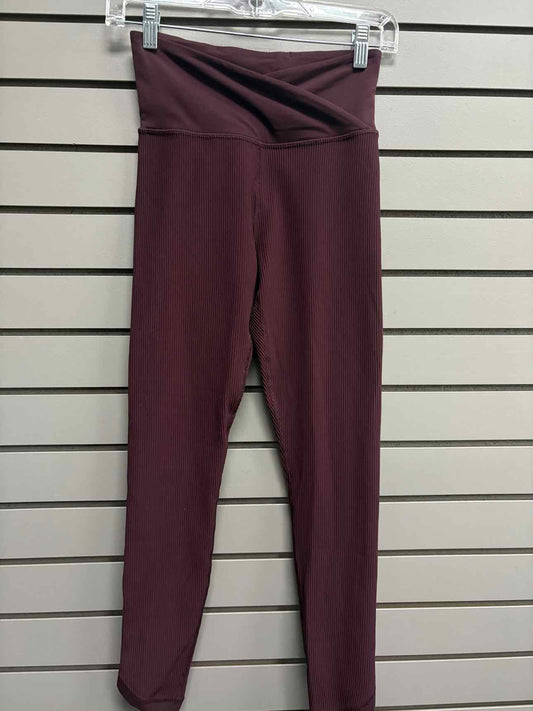 Women's Women Size XS Athleta Burgundy Ribbed Legging