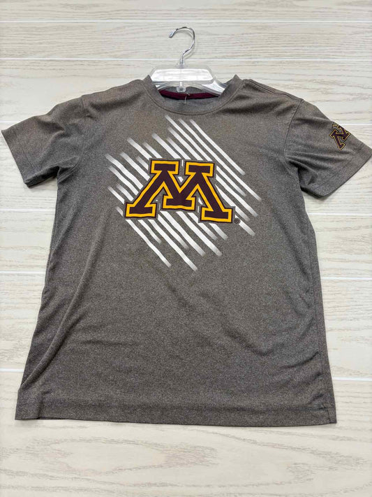 Boys S Gray UMN Short Sleeve Shirt
