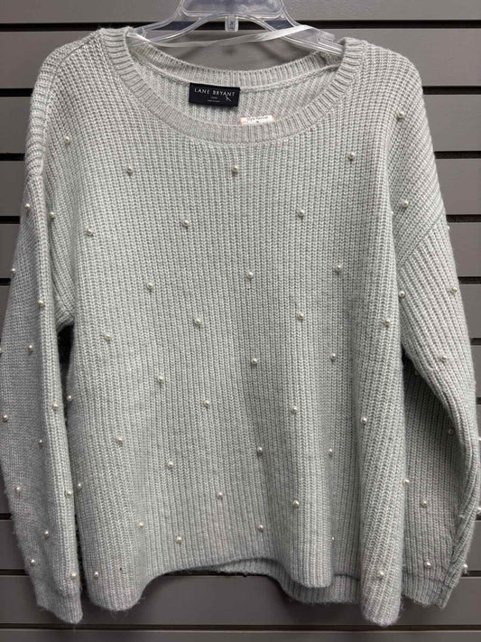 Women's Women Size 14/16 Light Gray Lane Bryant Long Sleeve Sweater